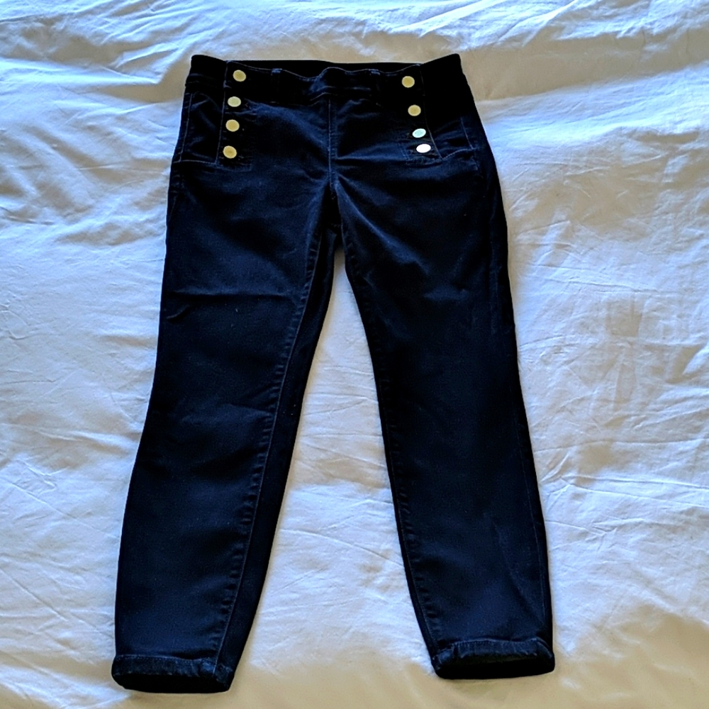 Ann Taylor sailor-style Skinny jeans 6P